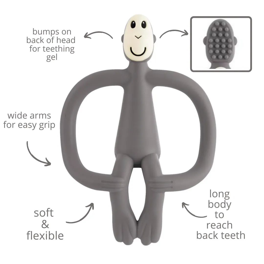 Matchstick Monkey Teething Toy and Gel Applicator Yellow