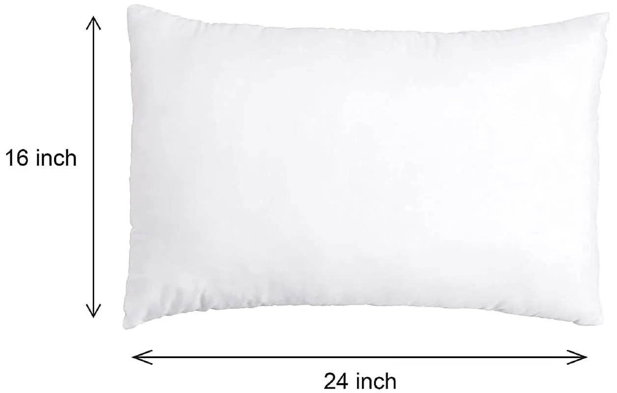 Microfiber Extra Soft White Pillows | Pillows for Sleeping White - Set of 2 (Size - 16x24 Inches Or 40x60 cm) Pack of 2 | White Microfiber - 07