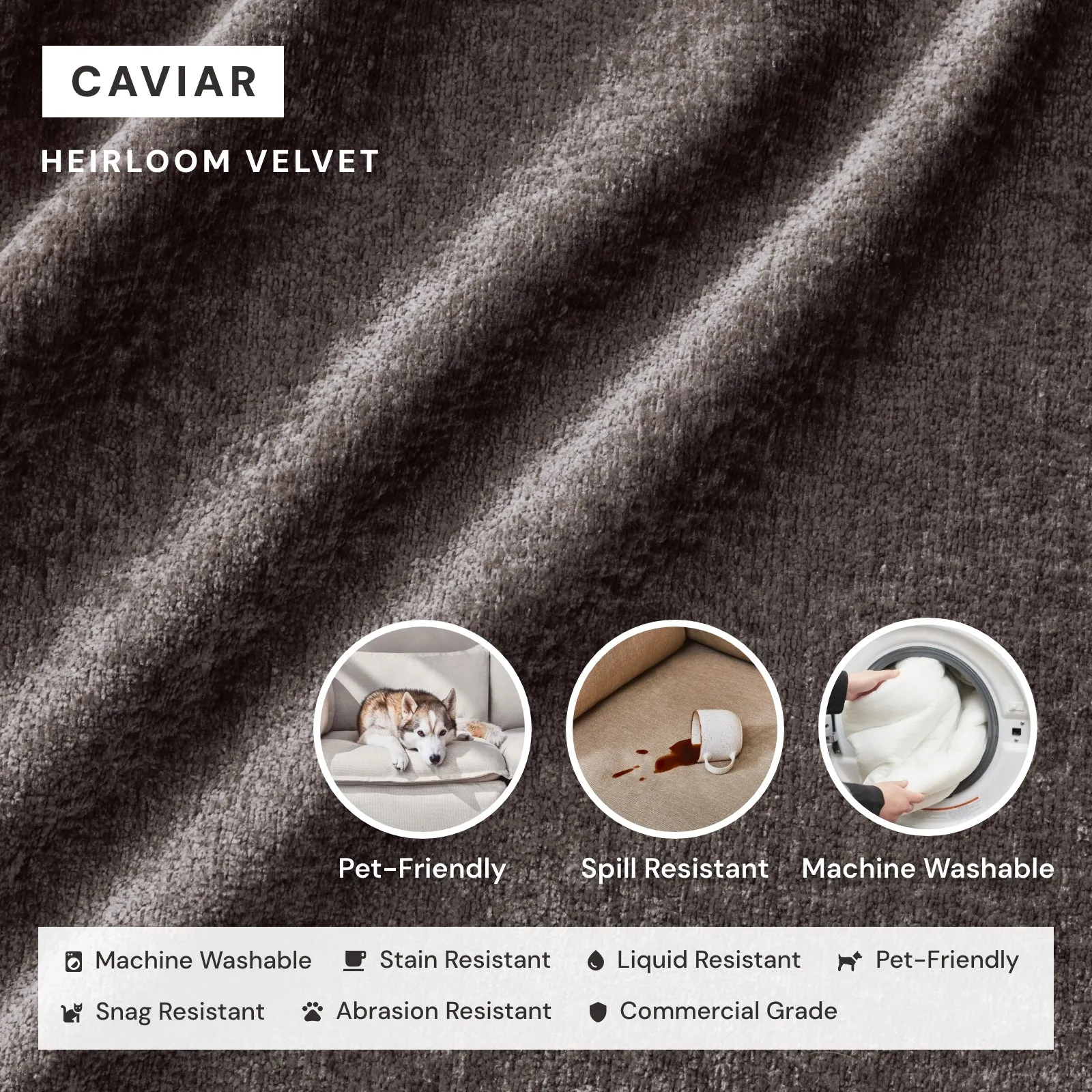 Modular Washable 8-Seater Open-Ends U-Sectional in Caviar | Memorix  Seat | Cloud Pillow