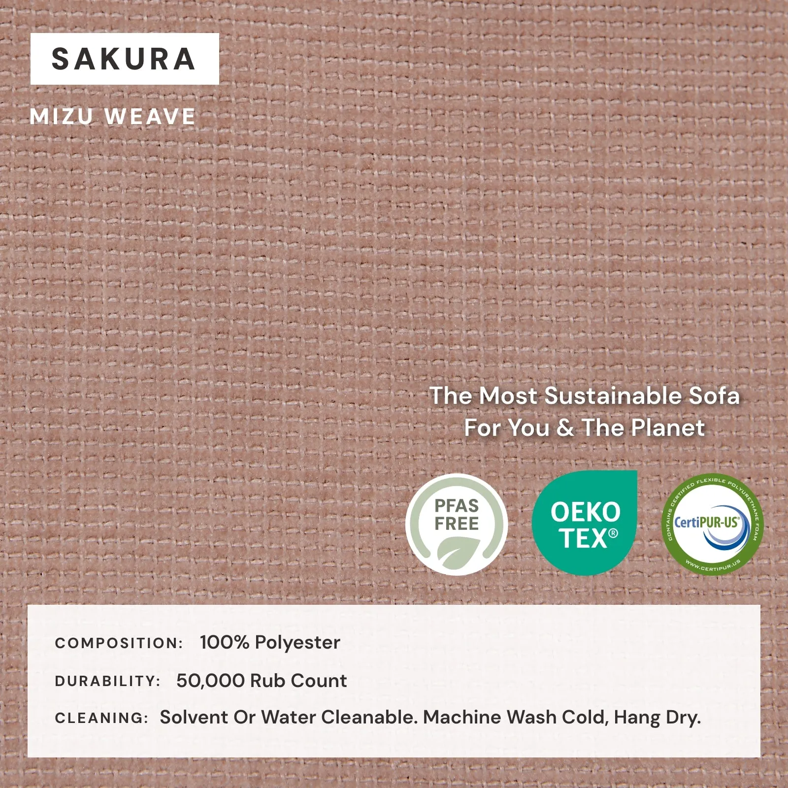 Modular Washable 8-Seater Open-Ends U-Sectional   Ottoman in Sakura | Memorix  Seat | Cloud Pillow