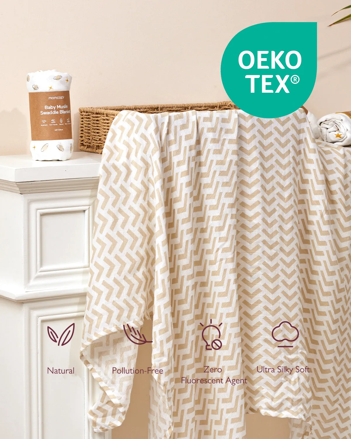 Momcozy Softness Swaddle Blankets -   Bling Star (4 Pack)