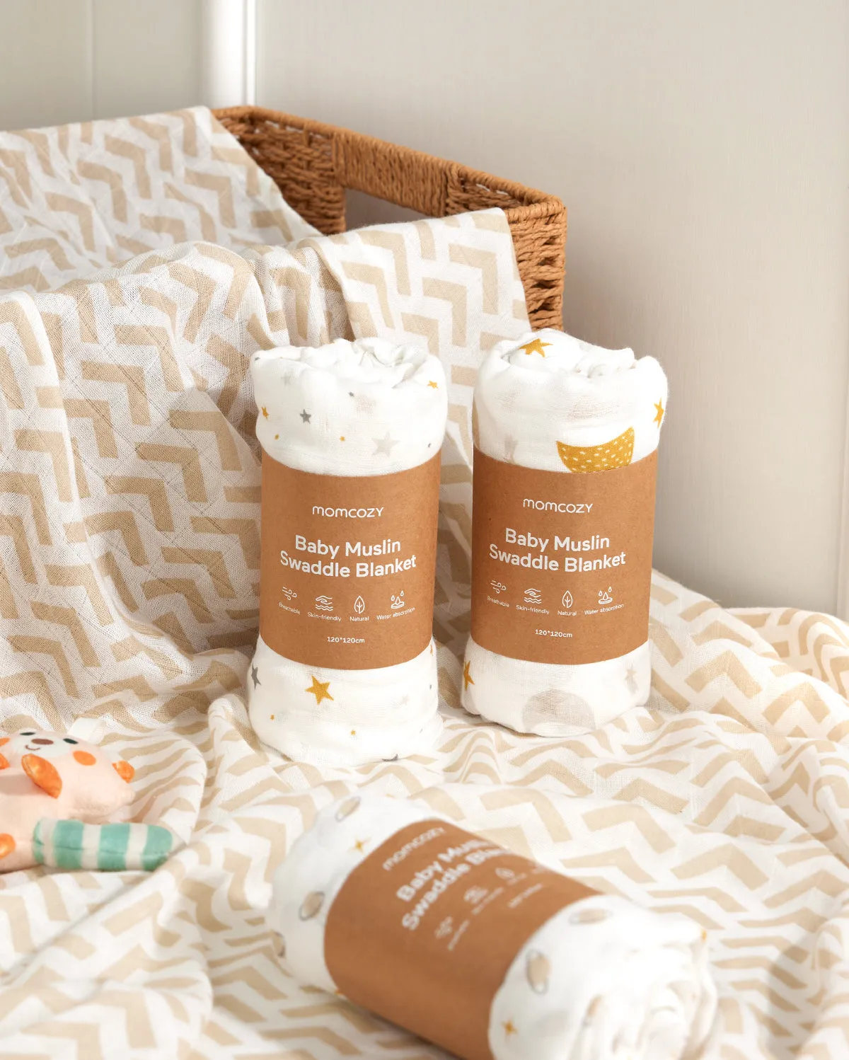 Momcozy Softness Swaddle Blankets -   Bling Star (4 Pack)