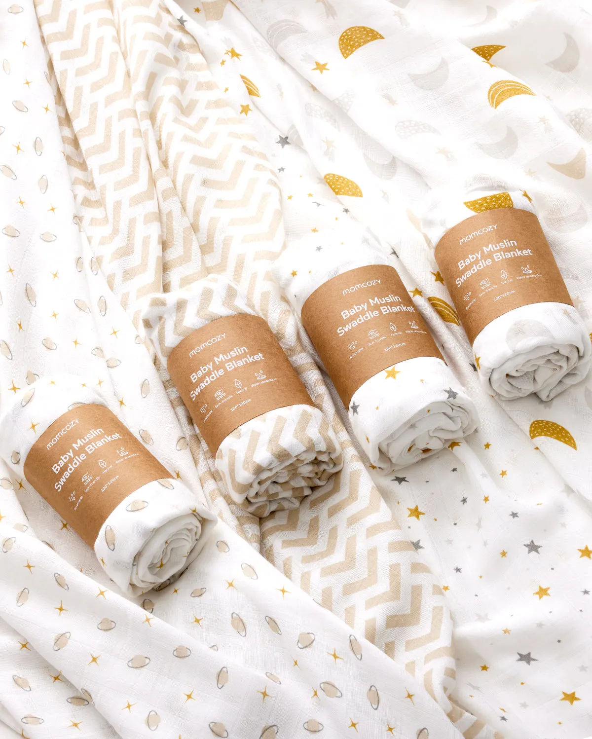 Momcozy Softness Swaddle Blankets -   Bling Star (4 Pack)