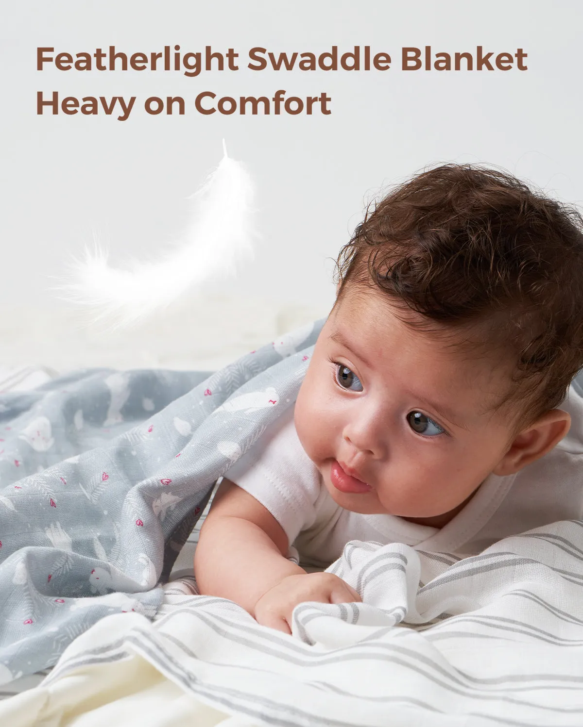 Momcozy Softness Swaddle Blankets -  Lovely Rabbit (2 Pack)