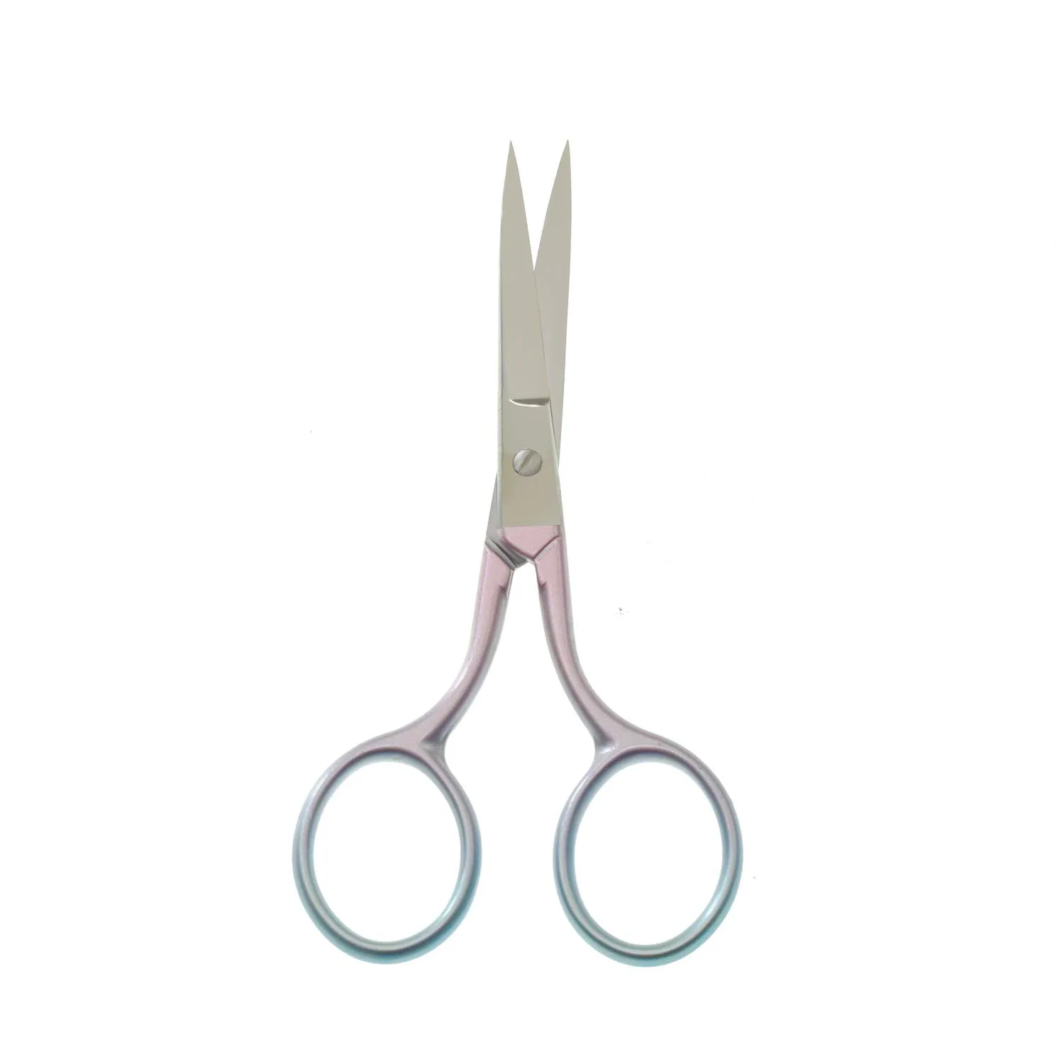 Motanar Multicolor Professional Grooming Scissors for Personal Care Facial Hair Removal and Ear Nose Eyebrow Trimming Stainless Steel Fine Straight Tip Scissors 3.9 Inch (Pink)