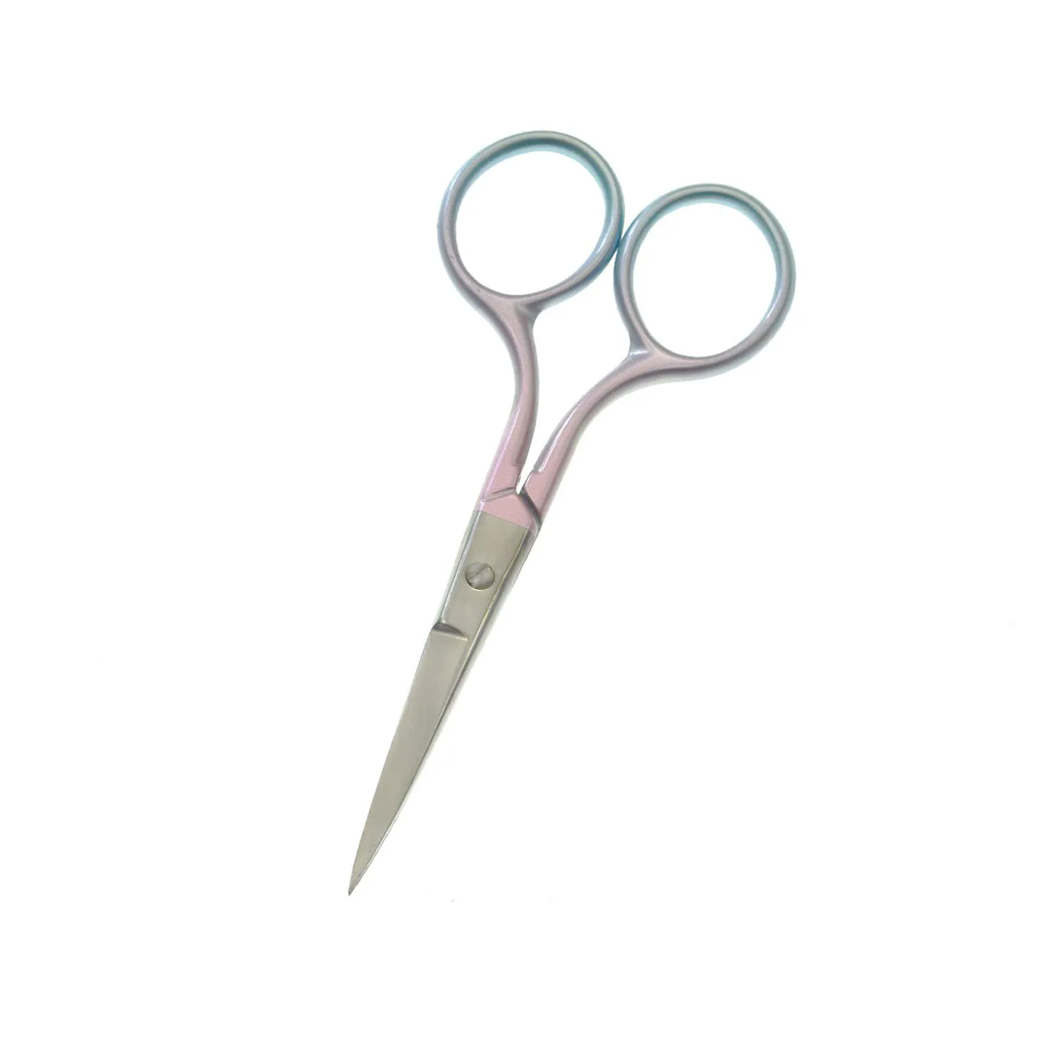 Motanar Multicolor Professional Grooming Scissors for Personal Care Facial Hair Removal and Ear Nose Eyebrow Trimming Stainless Steel Fine Straight Tip Scissors 3.9 Inch (Pink)