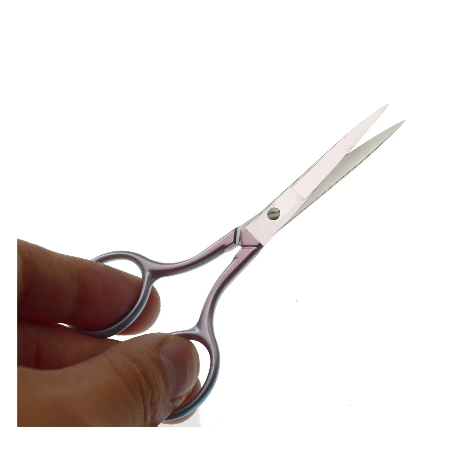 Motanar Multicolor Professional Grooming Scissors for Personal Care Facial Hair Removal and Ear Nose Eyebrow Trimming Stainless Steel Fine Straight Tip Scissors 3.9 Inch (Pink)