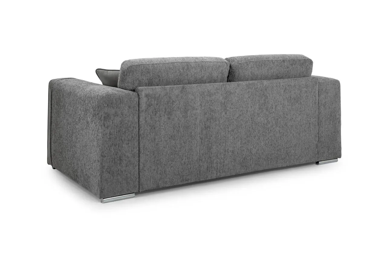 Naples Sofa - Grey 3 Seater - 216 CM