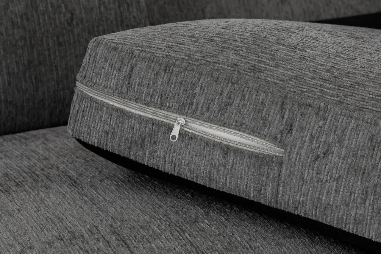 Naples Sofa - Grey 3 Seater - 216 CM