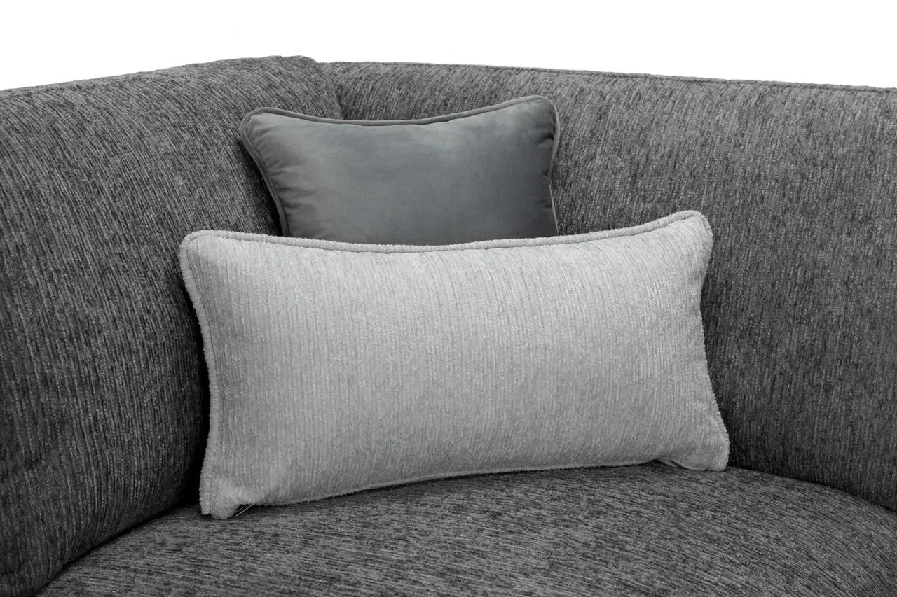 Naples Sofa - Grey 3 Seater - 216 CM