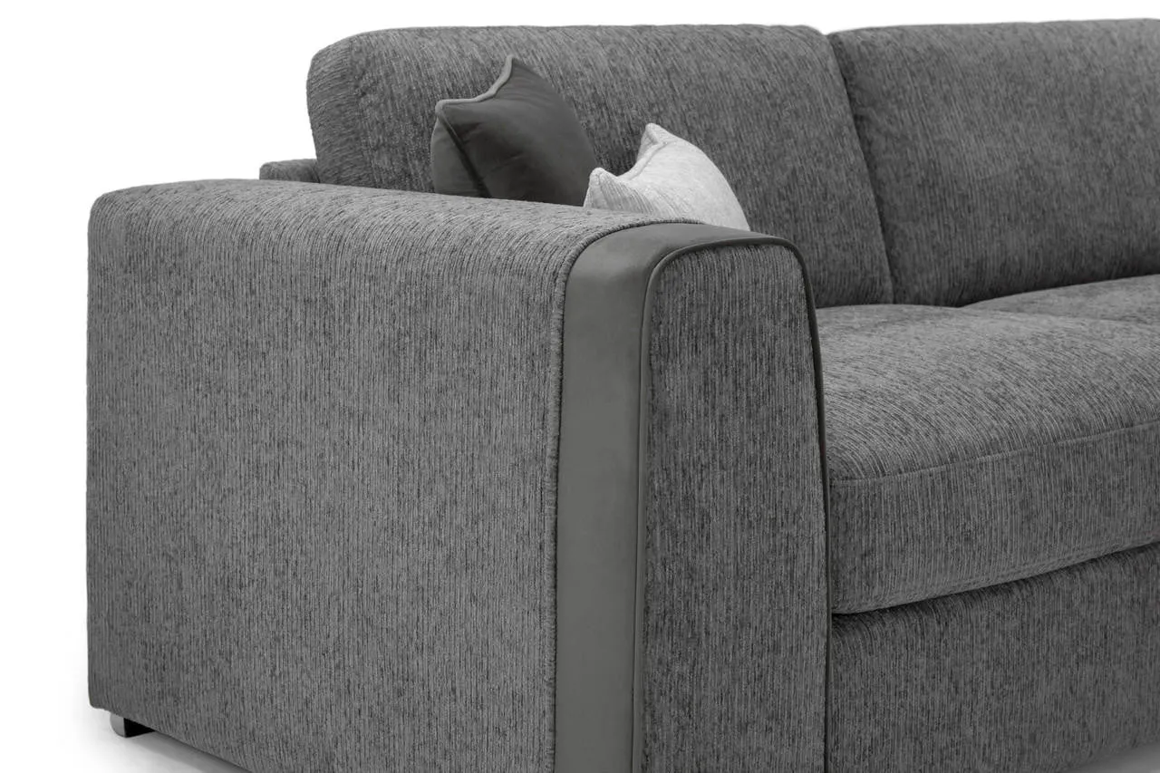 Naples Sofa - Grey 3 Seater - 216 CM
