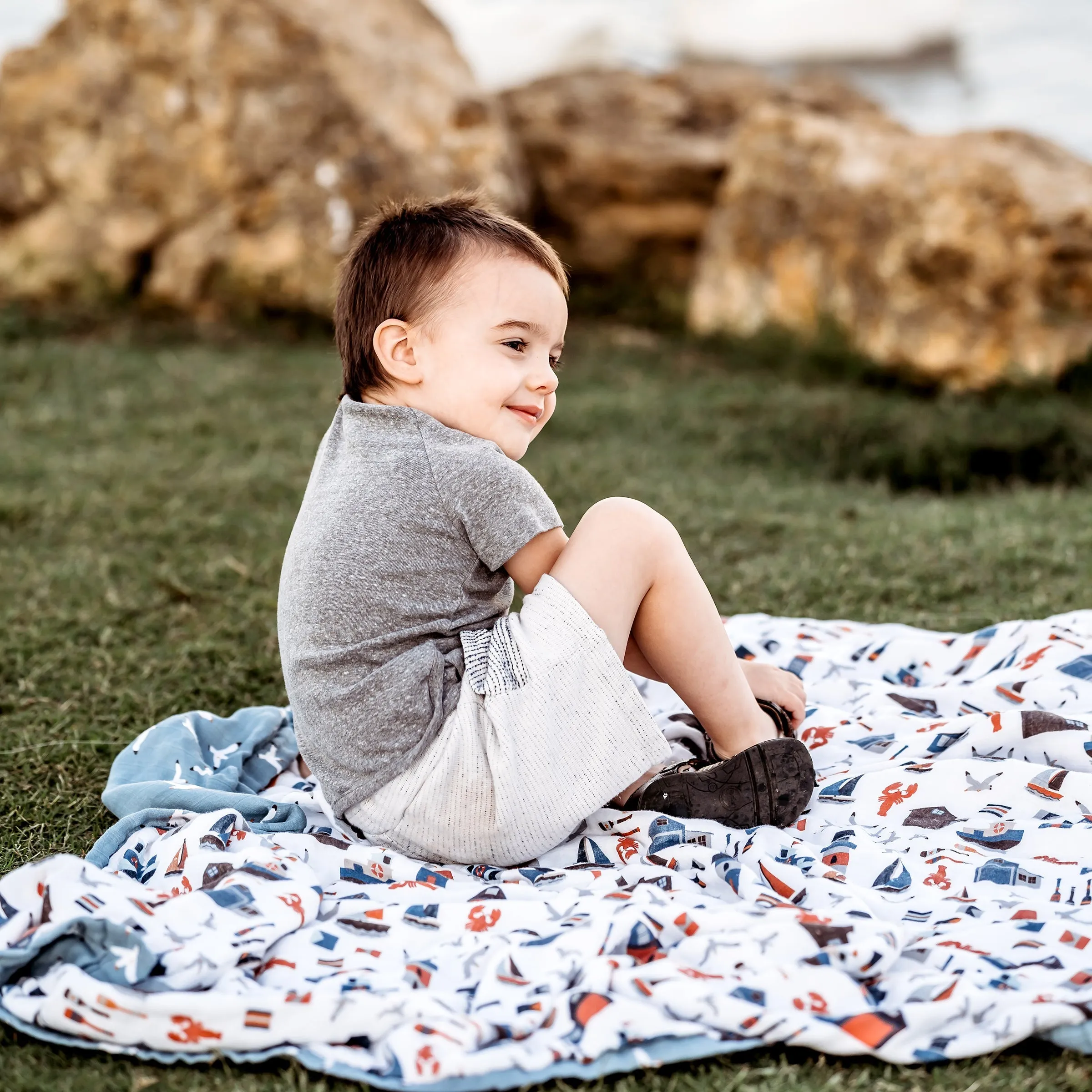 Nautical   Seagulls Oh So Soft Snuggle Blanket