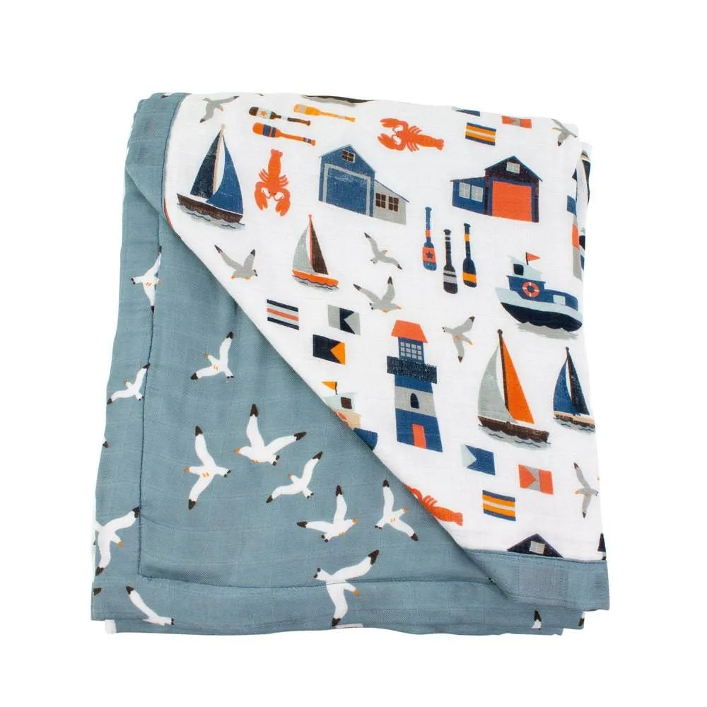 Nautical   Seagulls Oh So Soft Snuggle Blanket