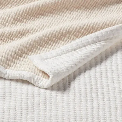 New - King Matelassé Bed Blanket Ivory - Threshold