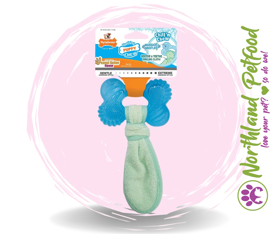 Nylabone Puppy Chew Chill & Chew Dog Toy - Peanut Butter