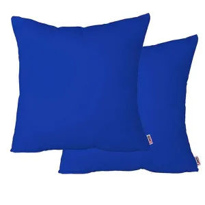 Pack of 2 of Plain Dyed Cushions - Royal Blue