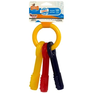 PUPPY CHEW - Key Ring Bone Puppy Dog Teething Chew Toy Large - 7.75" Long