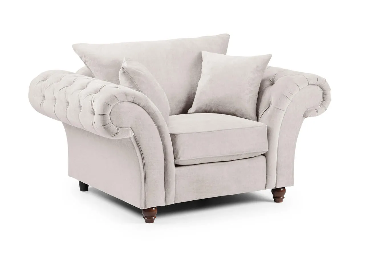 Richmond Fullback Sofa - Stone Armchair - 145 CM