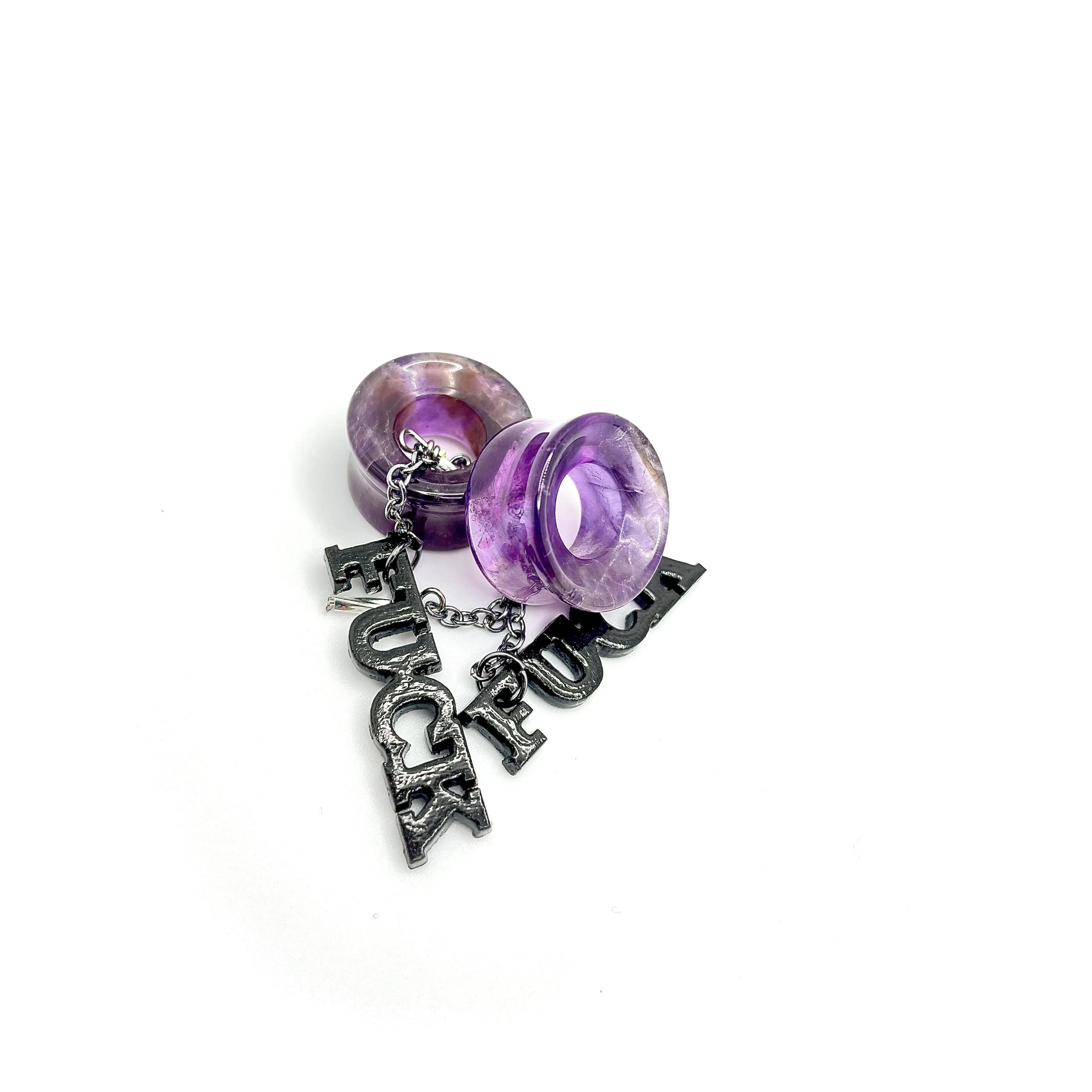 Say What You Want- Personalized Word Dangles with ECJ Magnetic Dangle Tunnels- Wood & Stone Gauges
