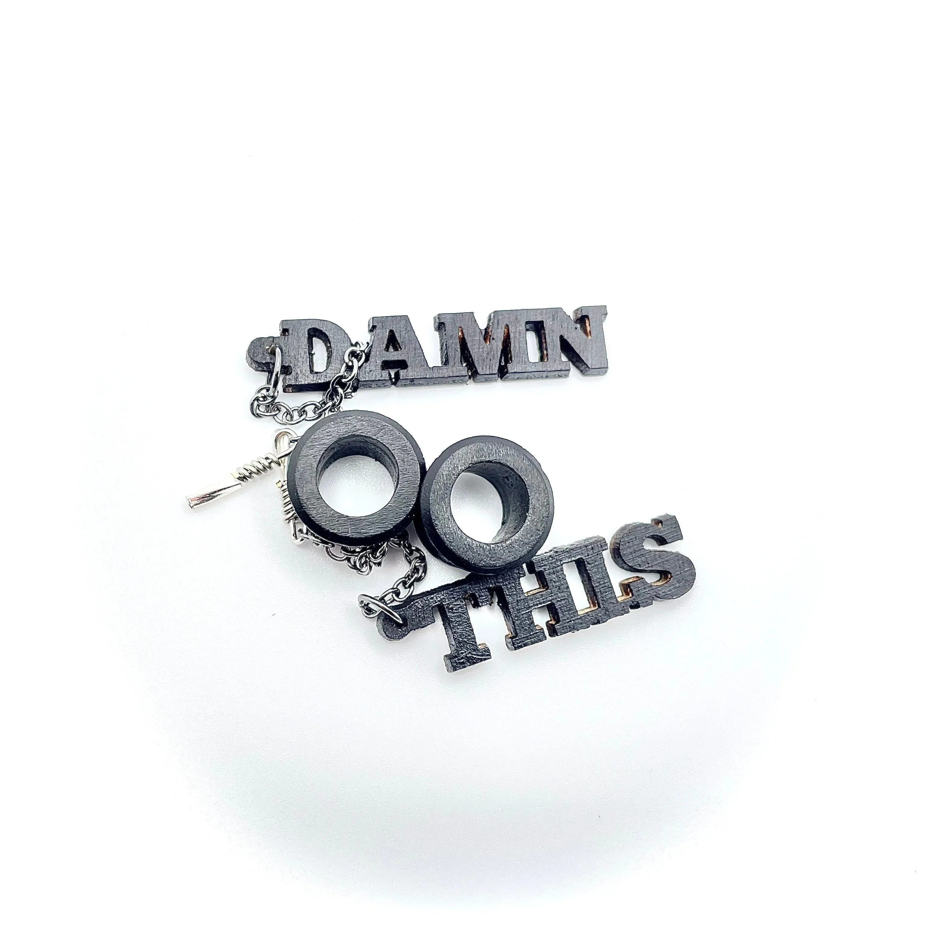 Say What You Want- Personalized Word Dangles with ECJ Magnetic Dangle Tunnels- Wood & Stone Gauges