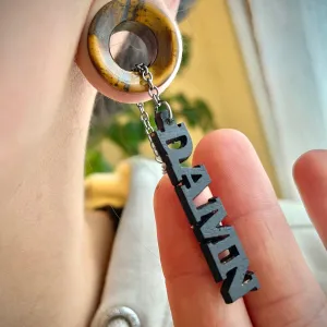Say What You Want- Personalized Word Dangles with ECJ Magnetic Dangle Tunnels- Wood & Stone Gauges