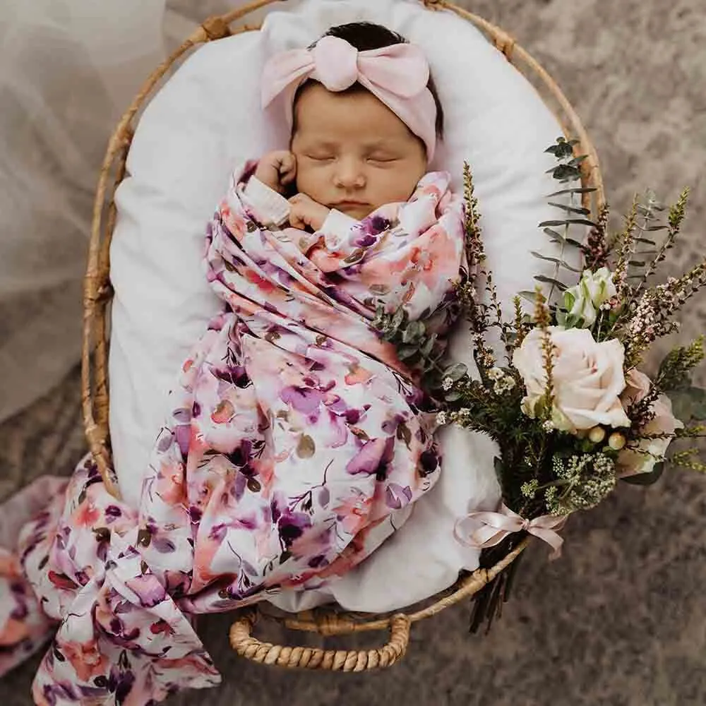 Snuggle Hunny - Muslin Wrap Organic Blushing Beauty