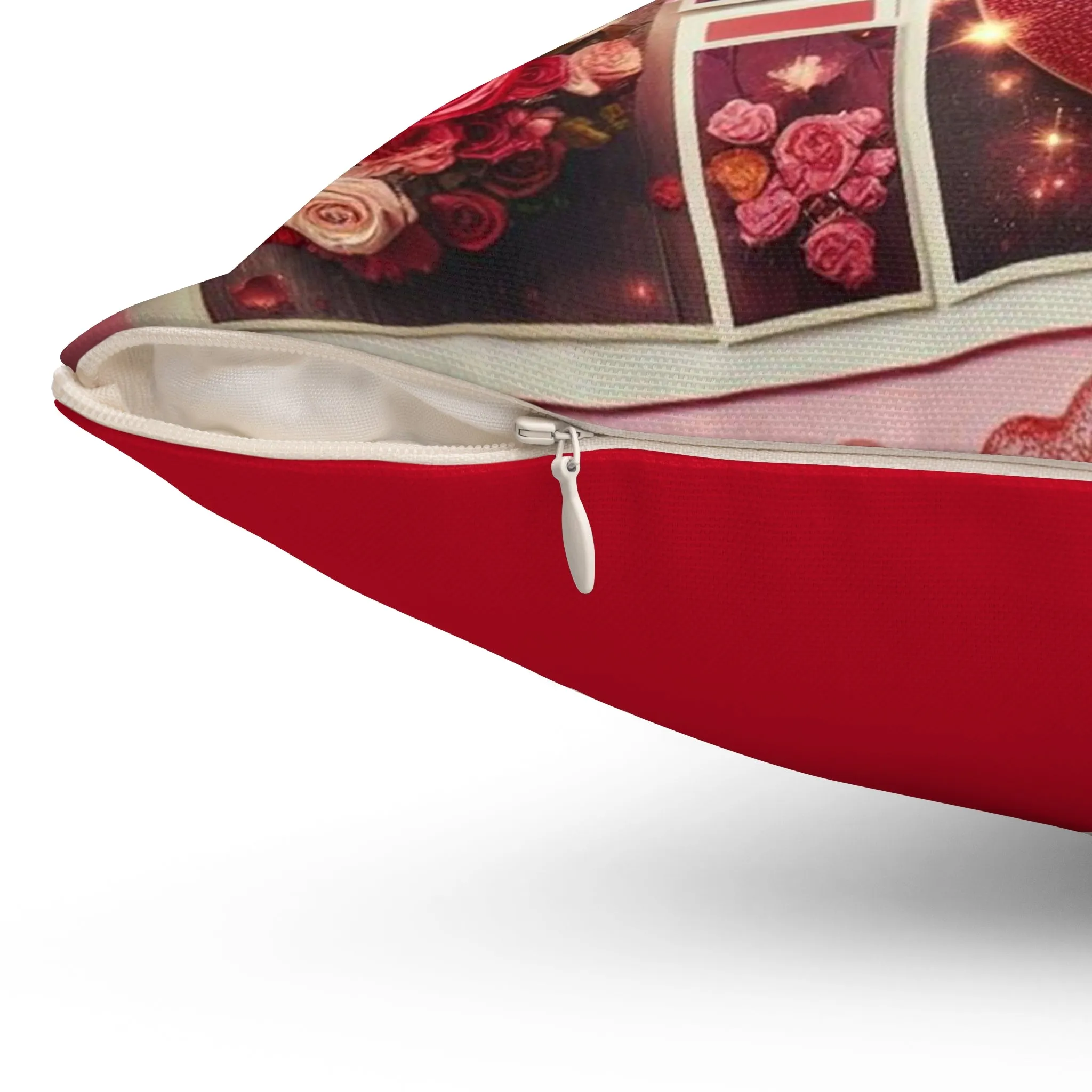 Spun polyester square pillow, a decorative option offering comfort and style