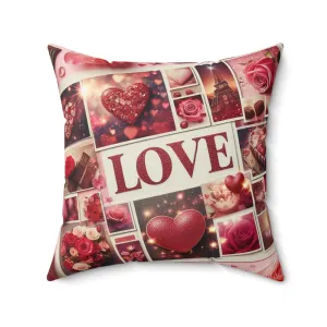 Spun polyester square pillow, a decorative option offering comfort and style