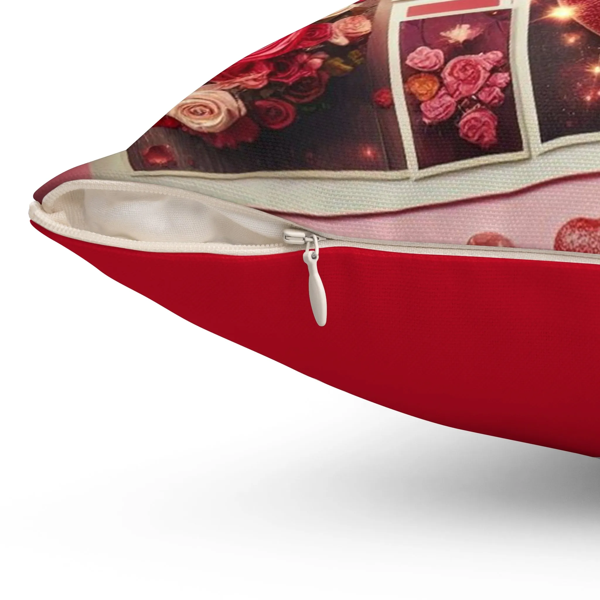 Spun polyester square pillow, a decorative option offering comfort and style