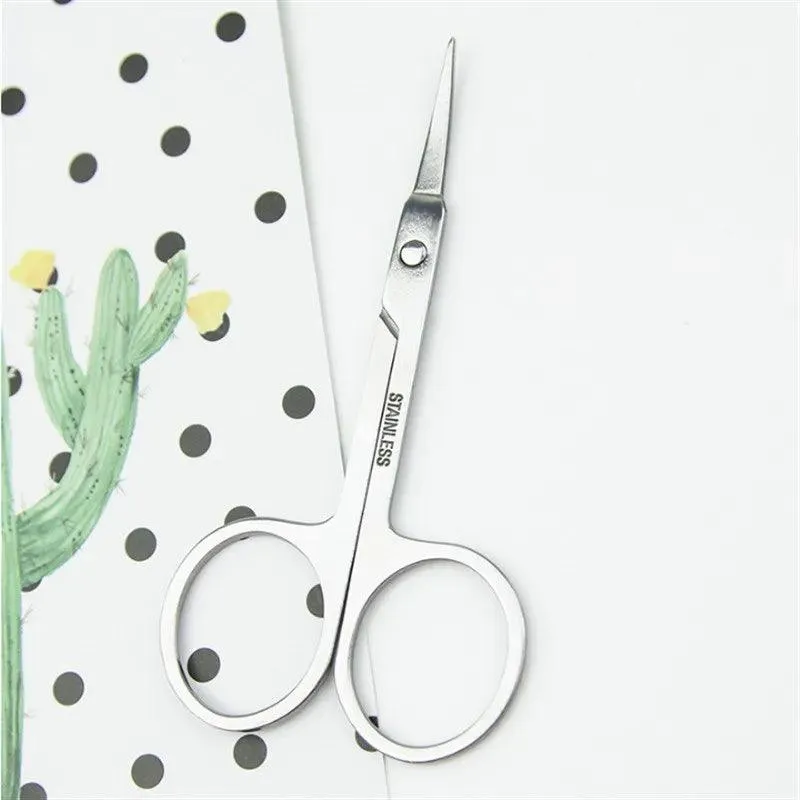 Stainless Steel Precision Trimming Scissors for Nails, Brows & Lashes