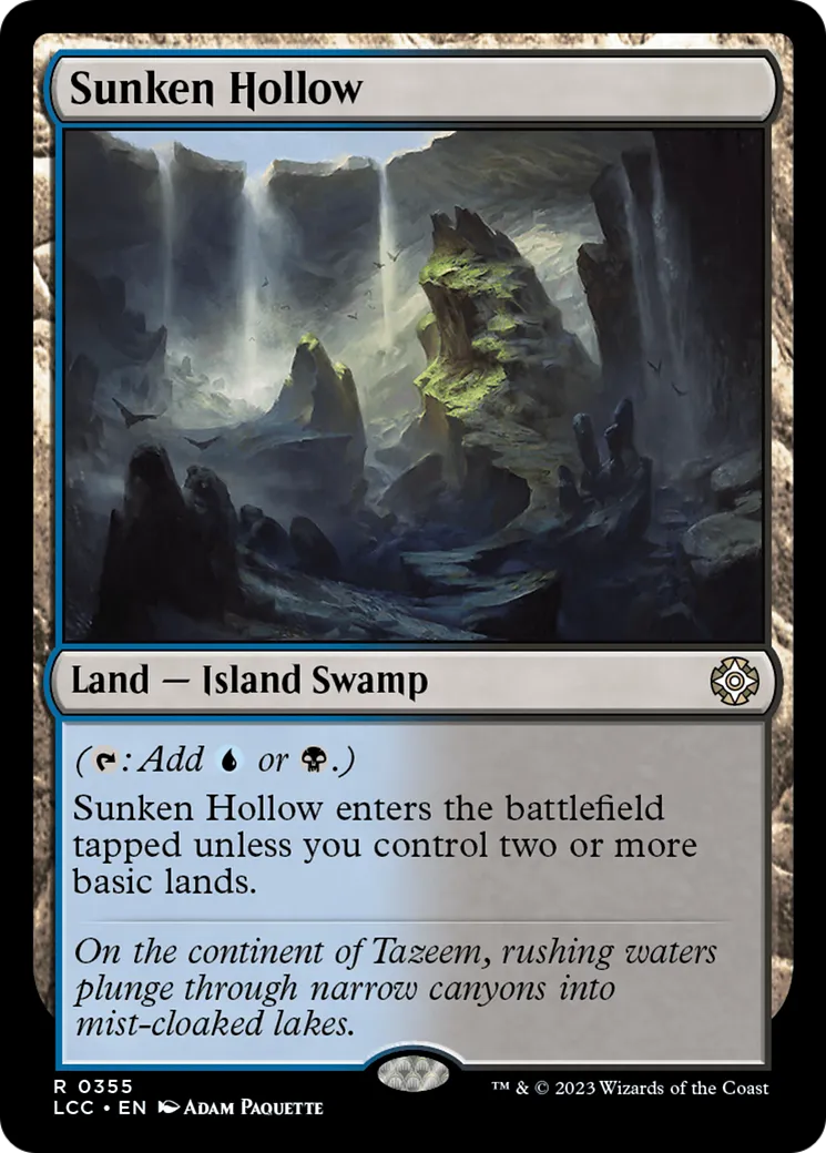 Sunken Hollow (LCC-355) - The Lost Caverns of Ixalan Commander [Rare]