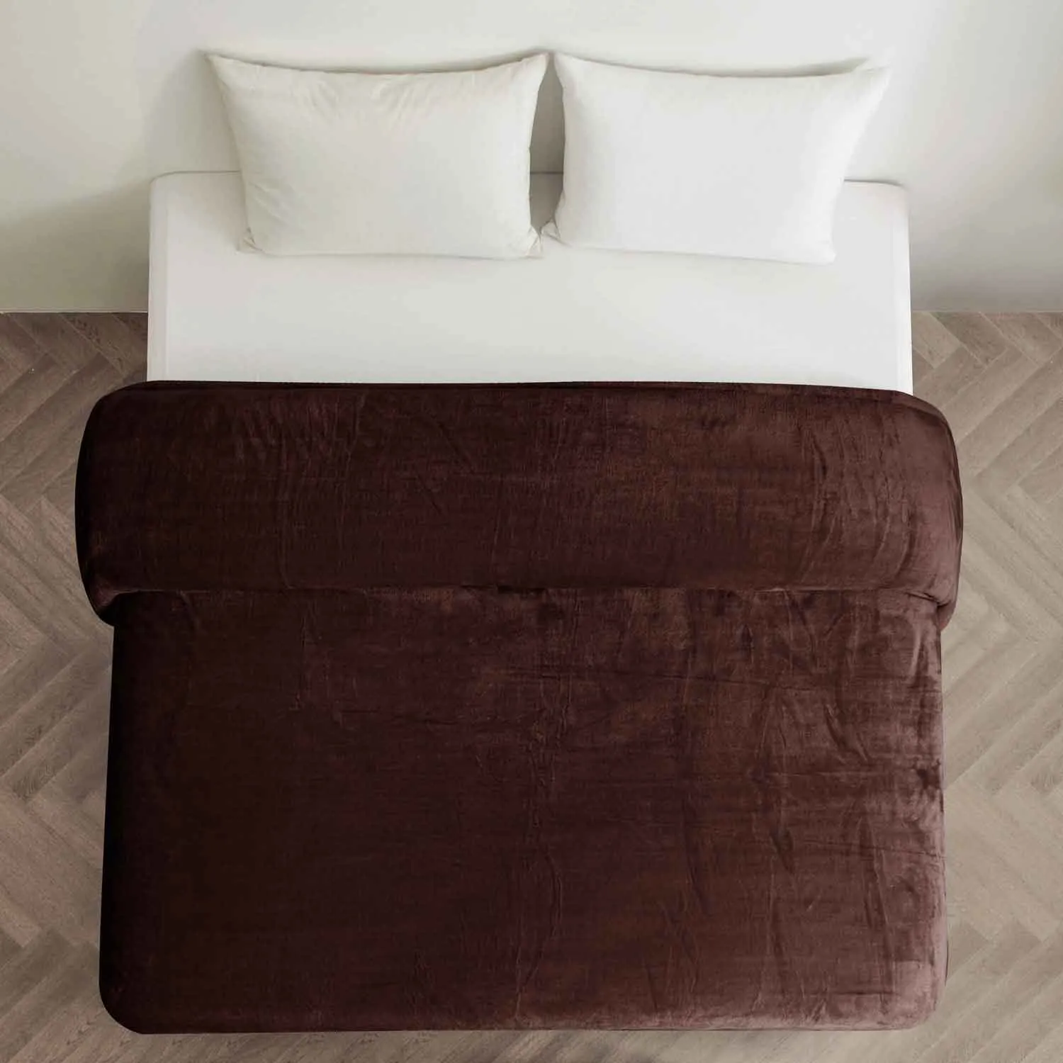 Supersoft 310 gsm Snuggly AC Fleece Blanket Cocoa Brown