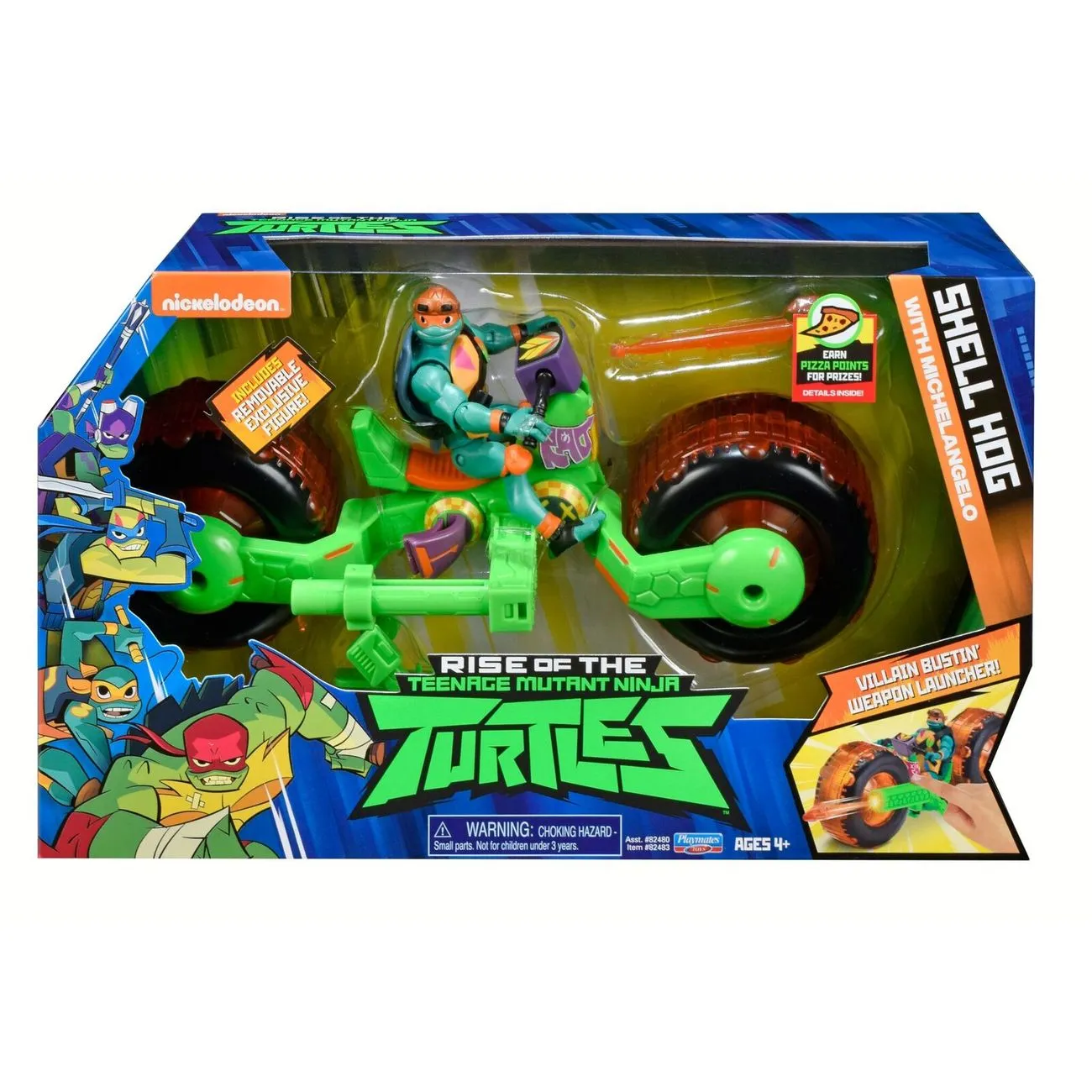 Teenage Mutant Ninja Turtles Vehicle Shell Hog With Michelangelo
