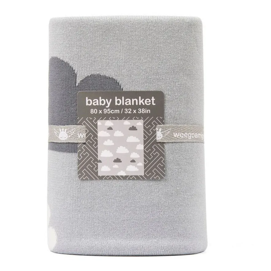 Weegoamigo Cotton Knitted Blanket - Sky High Silver