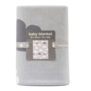 Weegoamigo Cotton Knitted Blanket - Sky High Silver