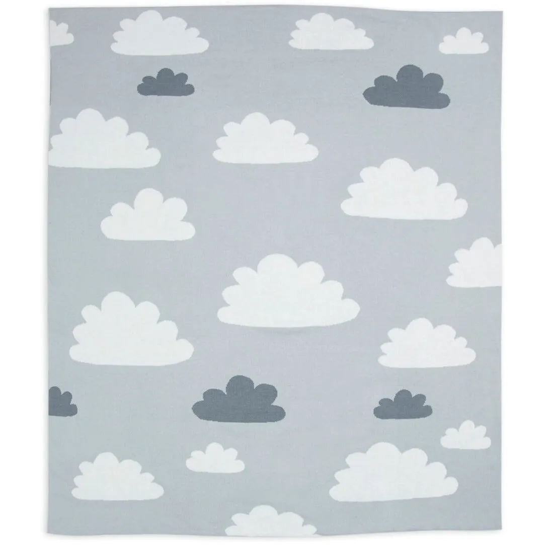 Weegoamigo Cotton Knitted Blanket - Sky High Silver